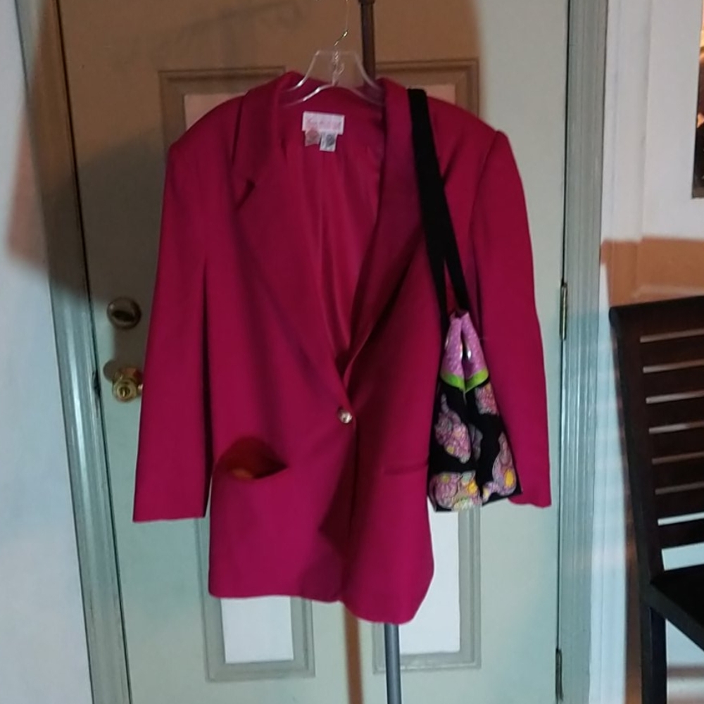 Pink wool blazer